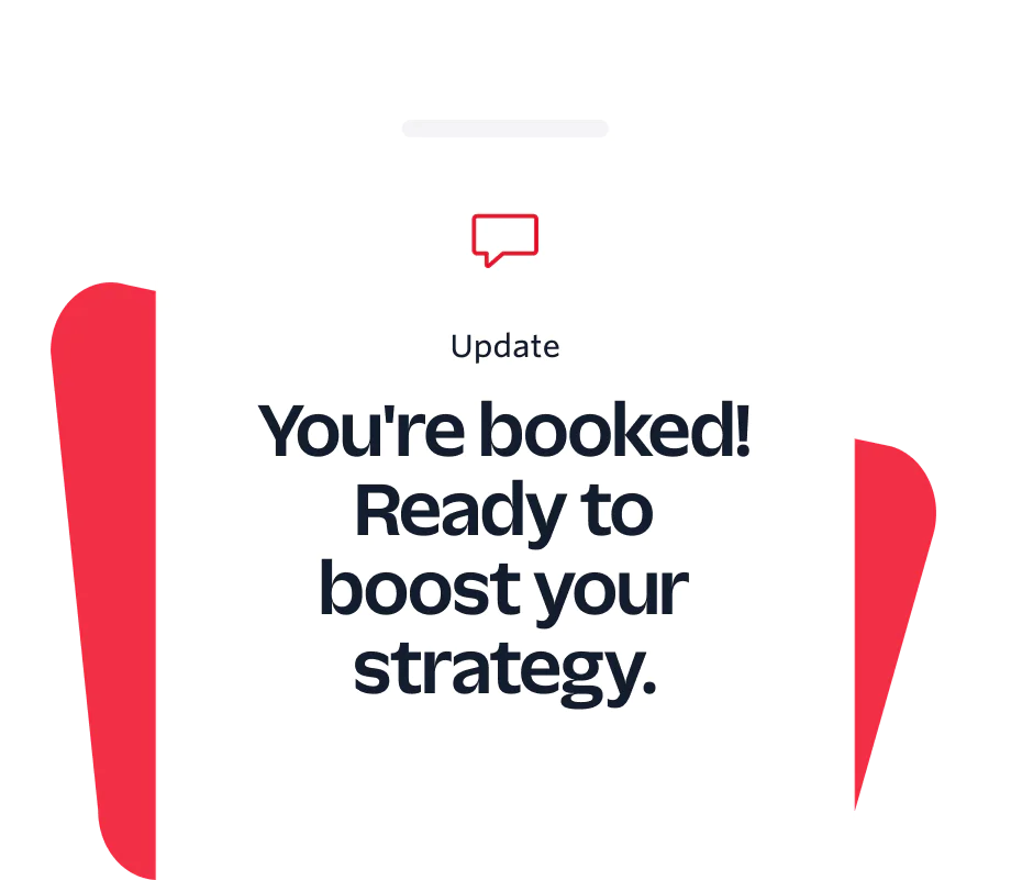 UI showing secure, compliant banking alerts across WhatsApp, chat, phone calls, or email Smiling couple looking at phone with various communication icons overlayed.