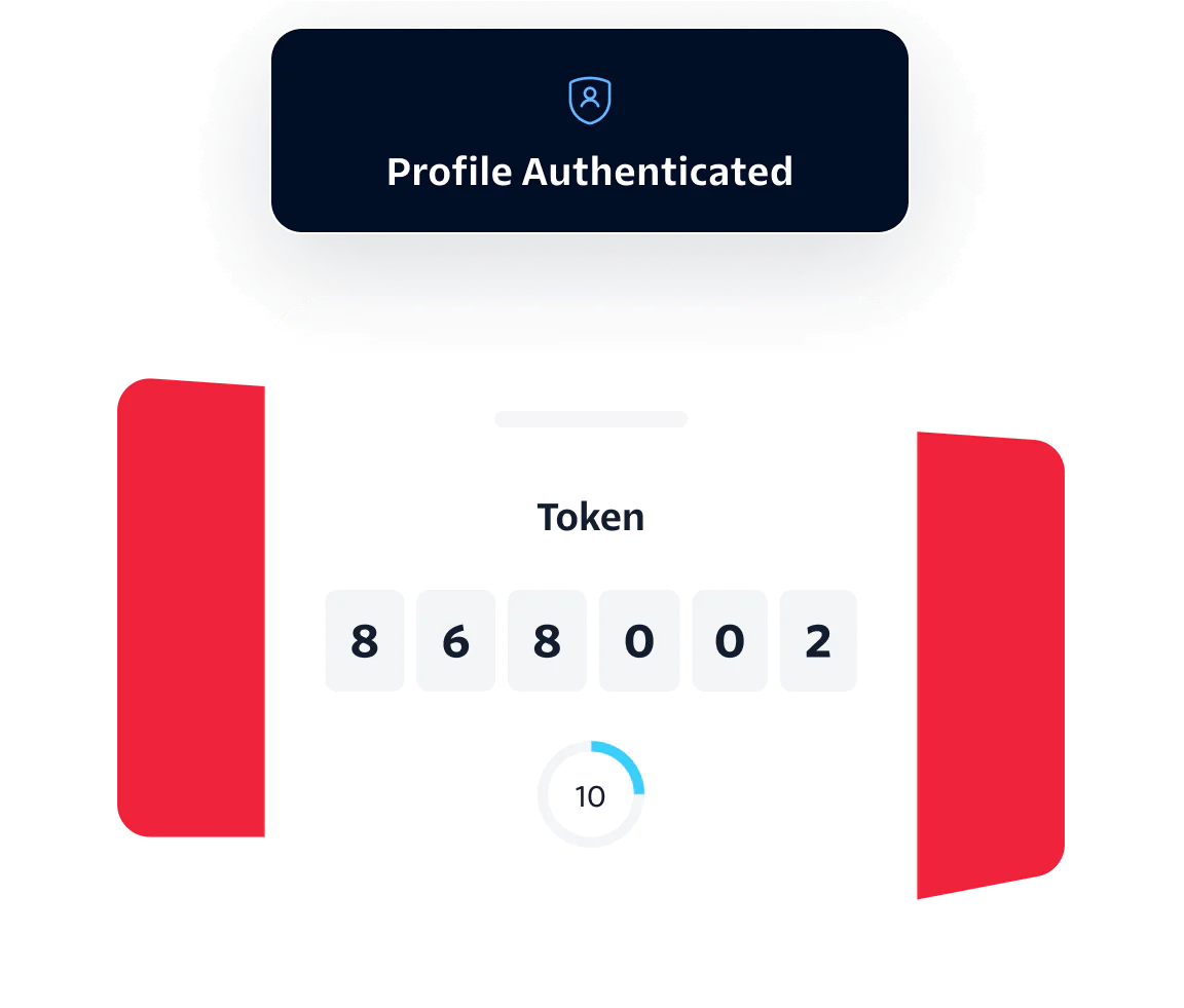 UI showing secure, compliant banking alerts across WhatsApp, chat, phone calls, or email Smiling couple looking at phone with various communication icons overlayed.