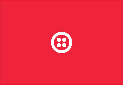 White button symbol on a red background. White button symbol on a red background.
