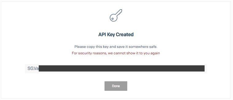 Briteverify API key created.