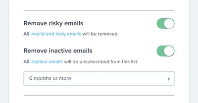Briteverify remove risky and inactive emails.
