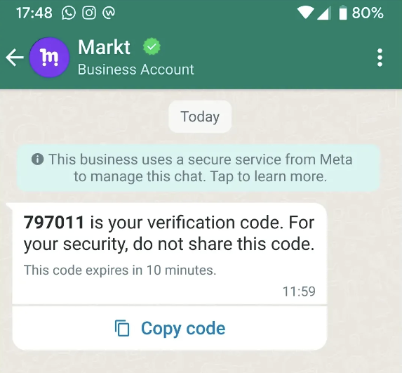 verify whatsapp new behavior.