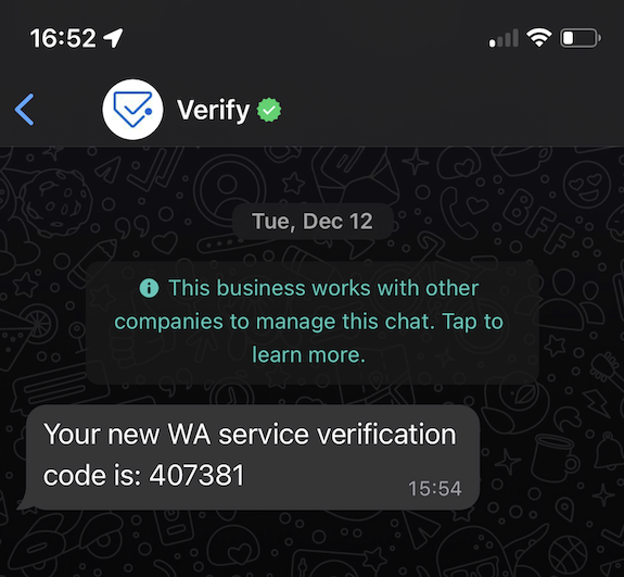 verify whatsapp existing behavior.