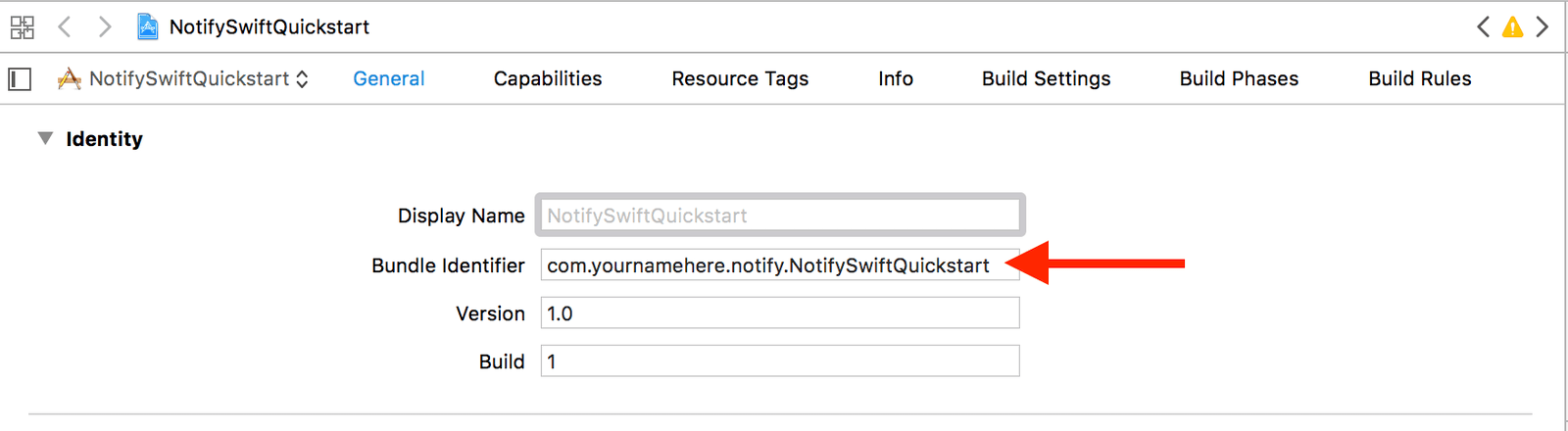 Unique bundle identifier.
