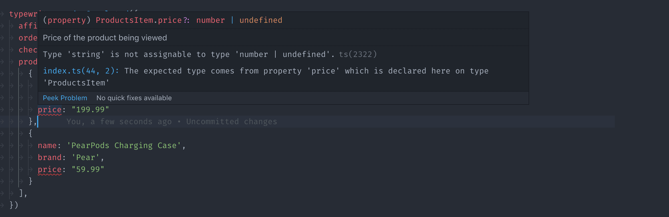 Example compile-time validation warnings.