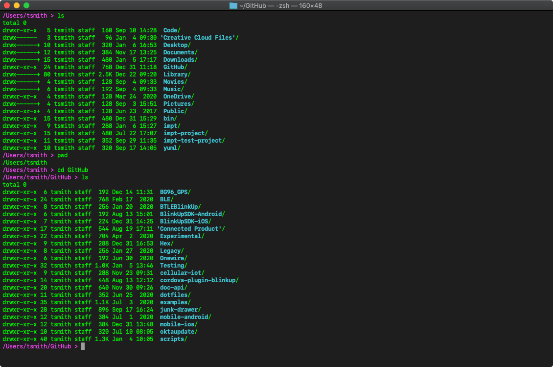 The macOS Terminal showing the commands introduced below.