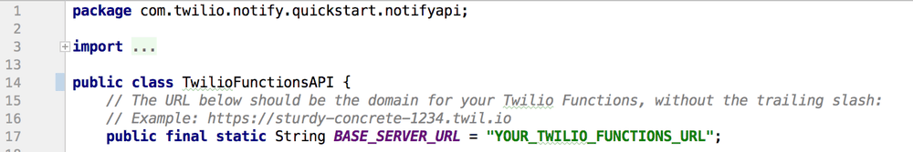 Notify Functions URL for Android.