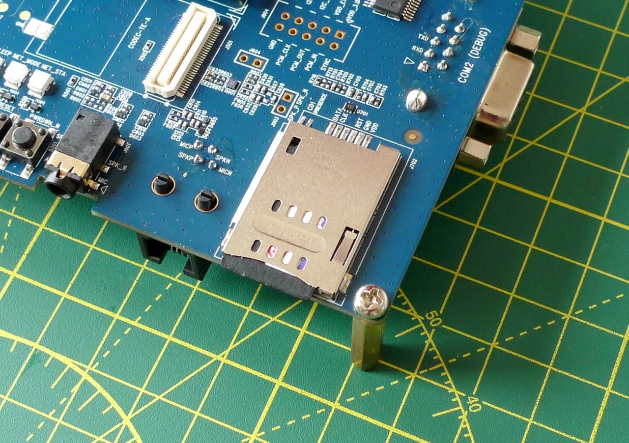 Fit a full-size SIM into the EVB's SIM slot.