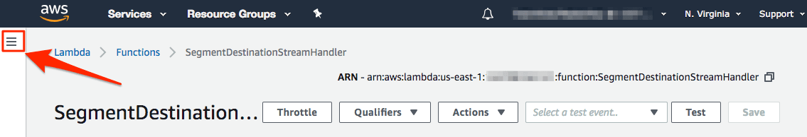 AWSLambdaExecute policy selected for role creation with Next: Tags button highlighted.