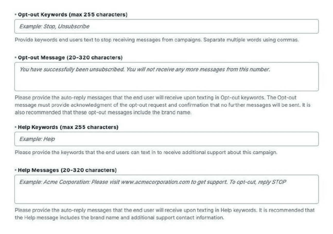 Campaign creation optional settings.