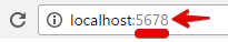 Address bar showing localhost with port number 5678 highlighted.