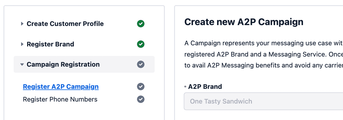 Register Campaign link in Onboarding Workflow.