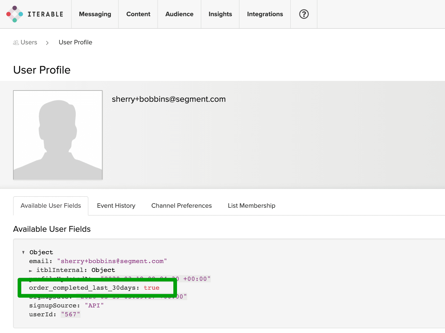 Manage user profile details with options for identify calls, context traits, and properties.