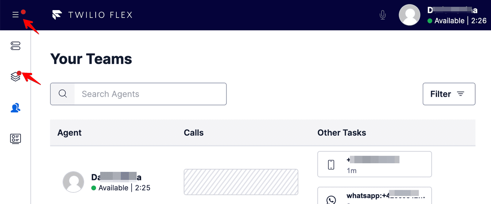 new task indicators.