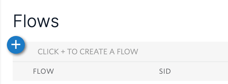 Create new flow button in the Console.