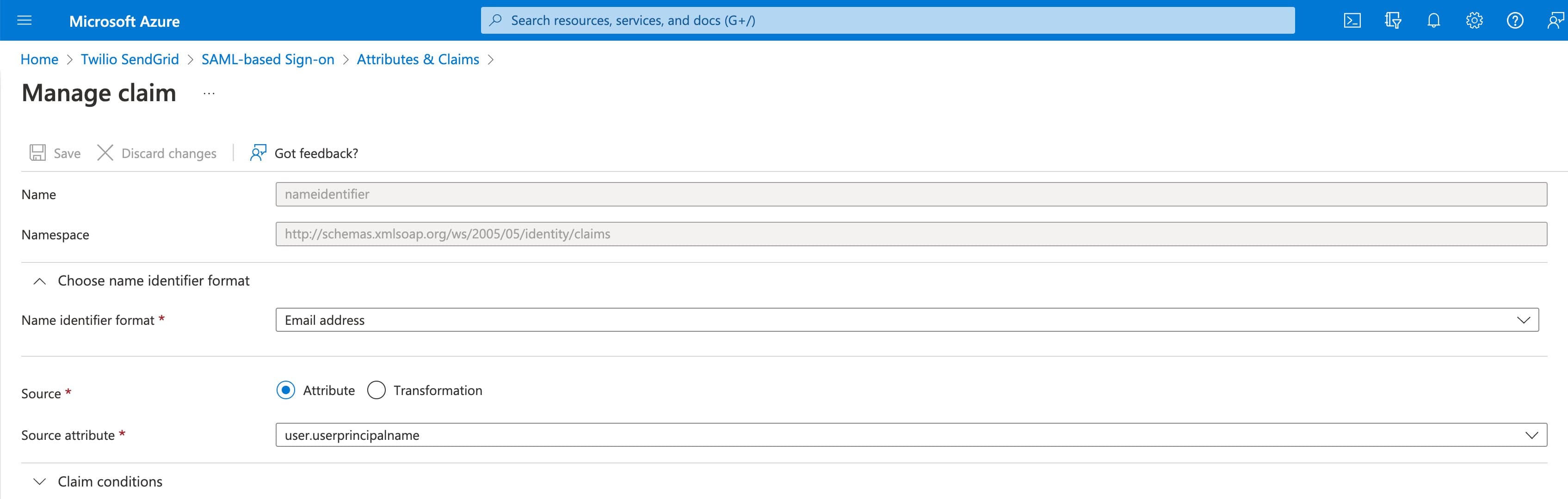 Unique User ID configuration values.