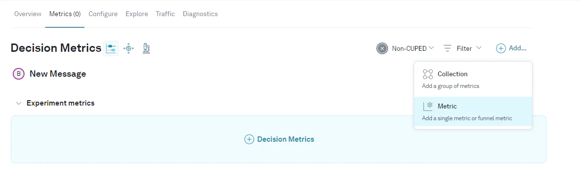 Setup Metrics