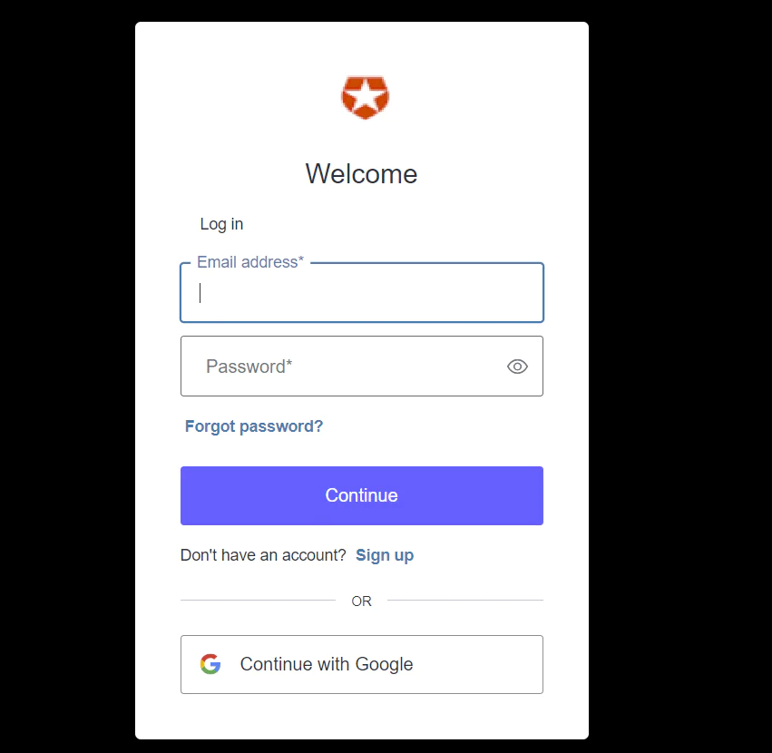 auth0 login page