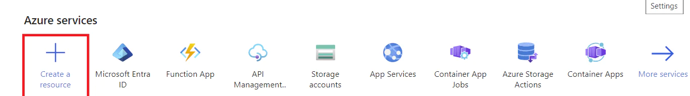 Create Azure resource
