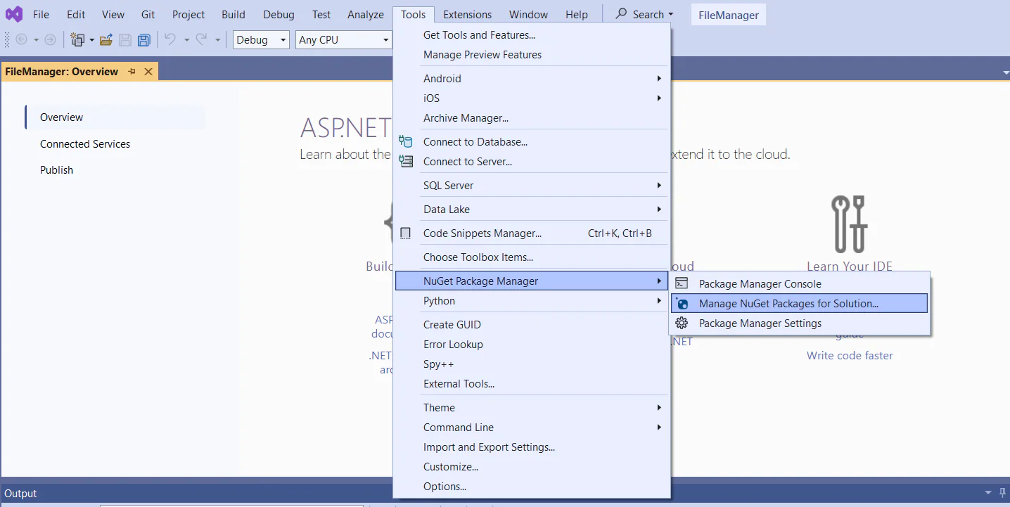 Nuget package manager