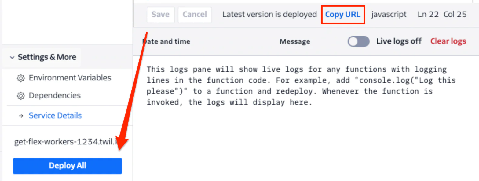 Deploy a Twilio Function