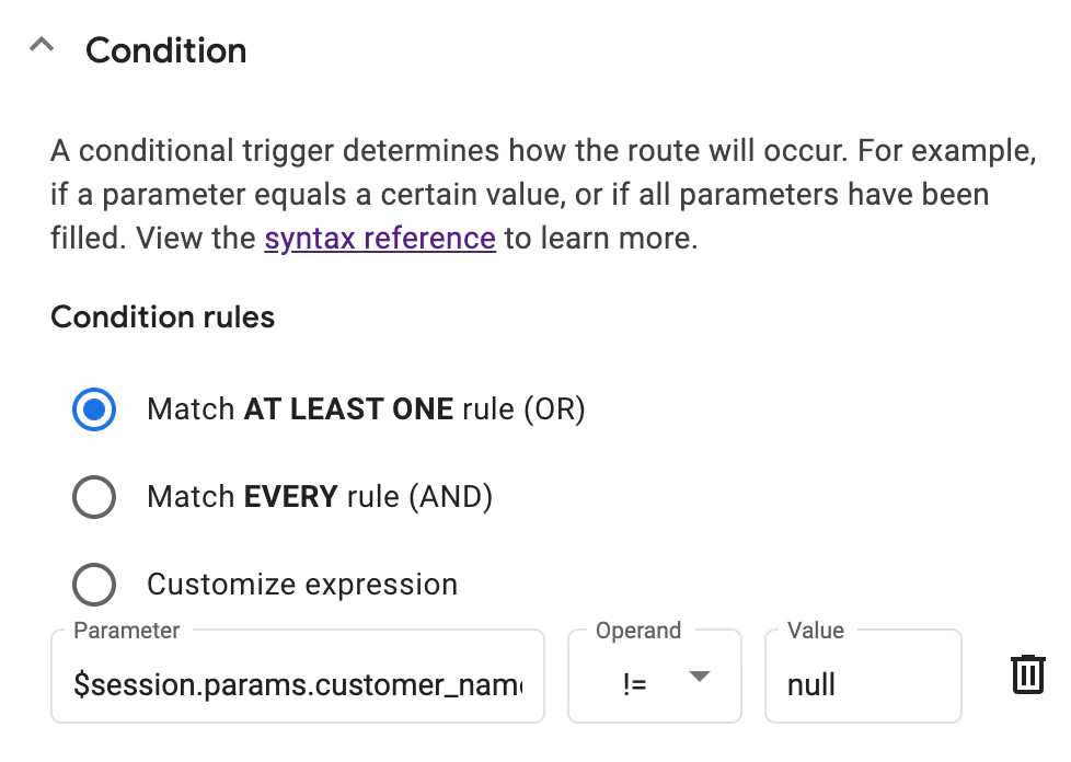 Only trigger a Default Welcome Intent if conditions are met.