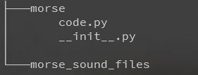 folder structure after adding morse_sound_files
