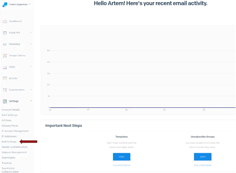 Configuring the event webhook.