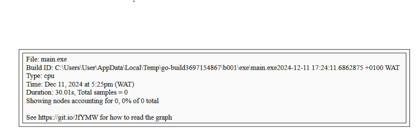 Profiling report of main.exe including build ID, type, date, duration, and a link to understand the graph. Profiling report of main.exe including build ID, type, date, duration, and a link to understand the graph.