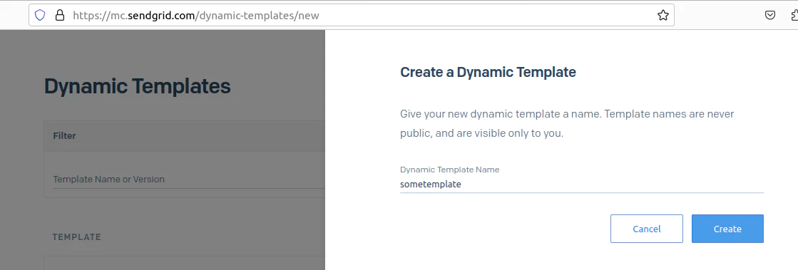 Naming a dynamic template