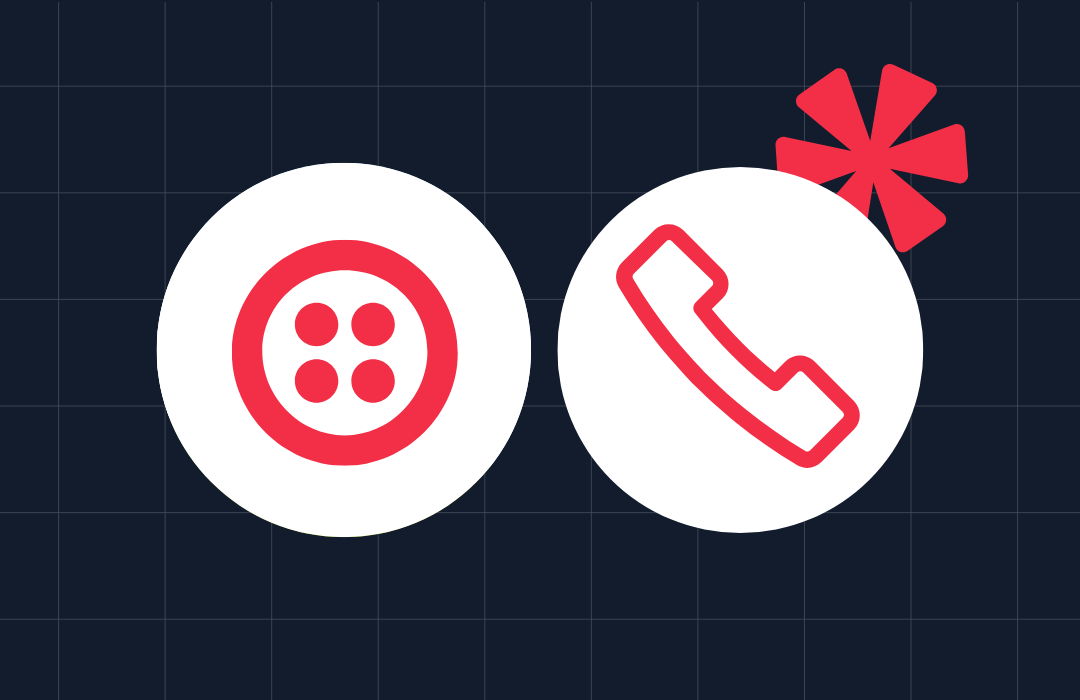 Two circular icons; one with a button design and the other with a phone symbol, with a red asterisk.