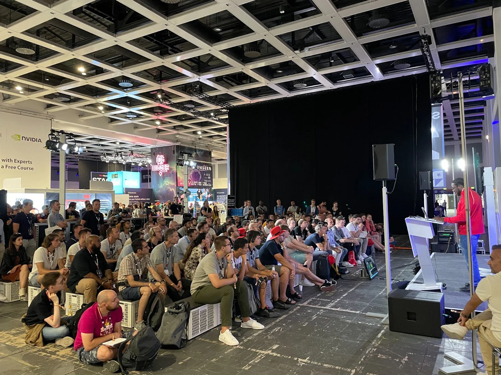 Full-house at the Micro Stage during Nathaniel's talk