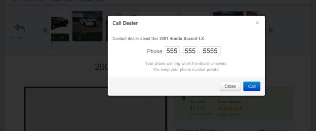 CarGurus Click-to-Call Feature