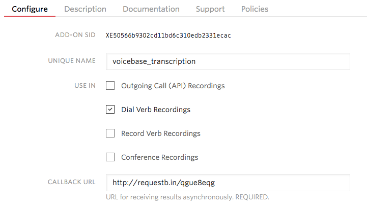 voicebase-configure-dial-verb