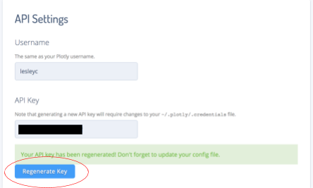Save your Plotly API Key