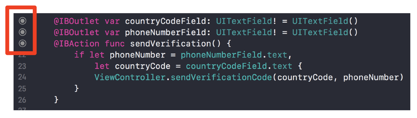 xcode ibaction