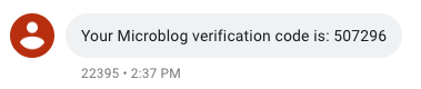 Twilio Verify SMS screenshot