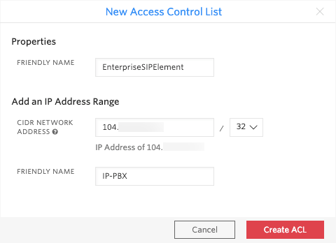 SIP Access Control List