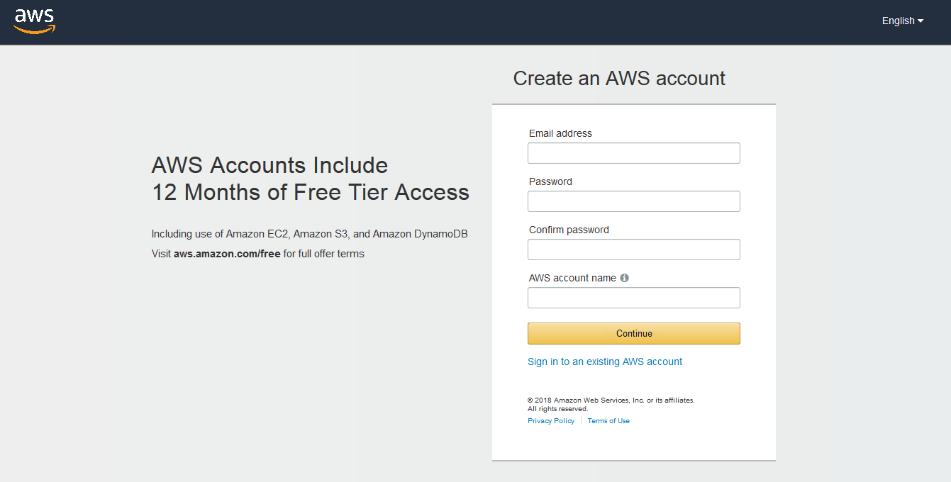 Create an AWS account