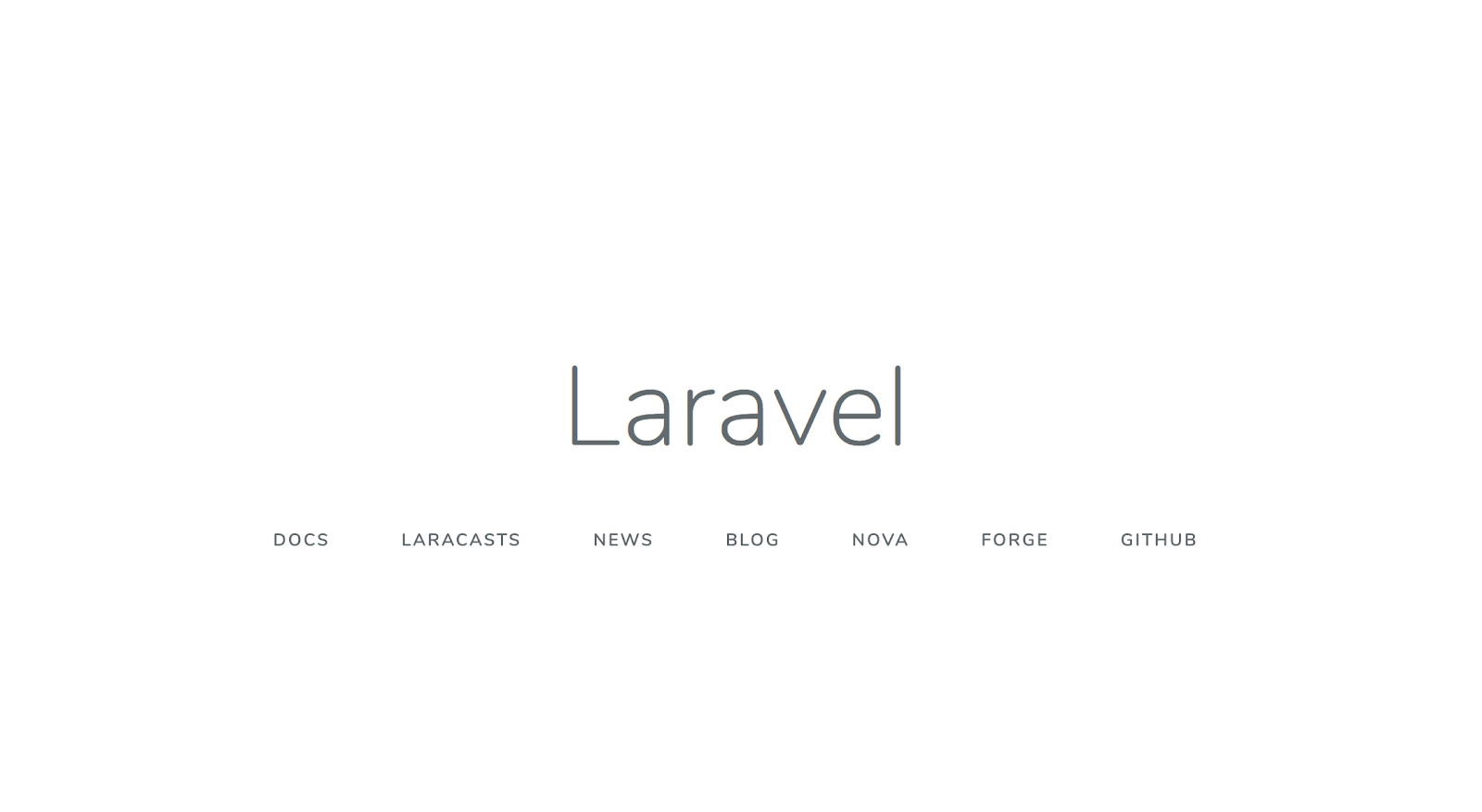 Laravel default landing