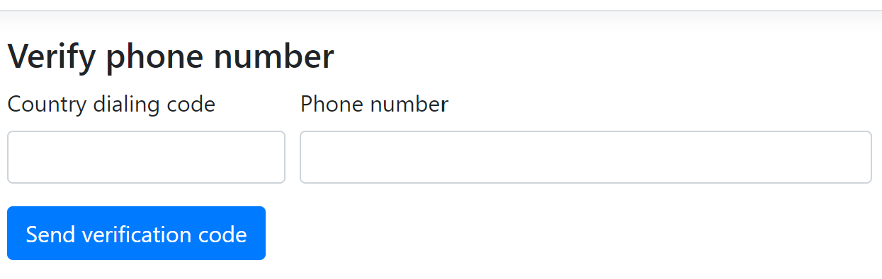 Verify phone number