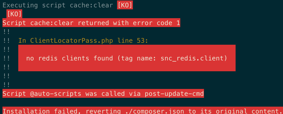 Redis error message