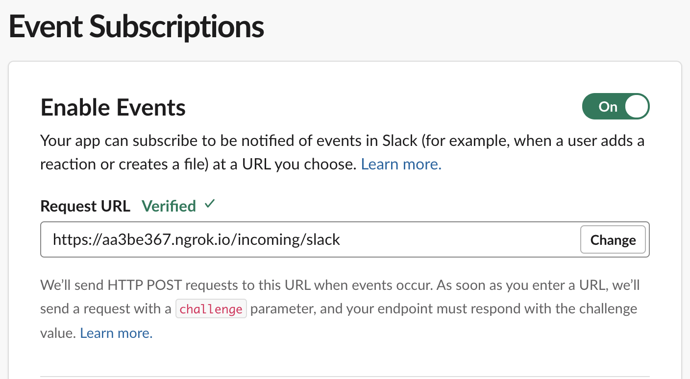 slack event endpoint