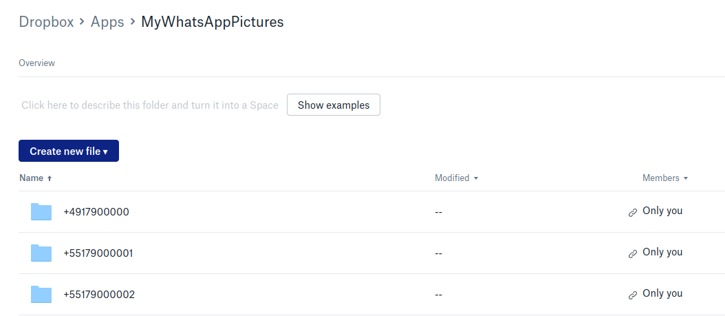 dropbox files screenshot