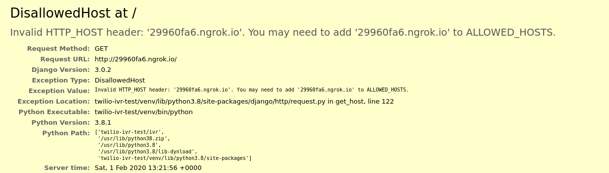 django disallowed host screenshot