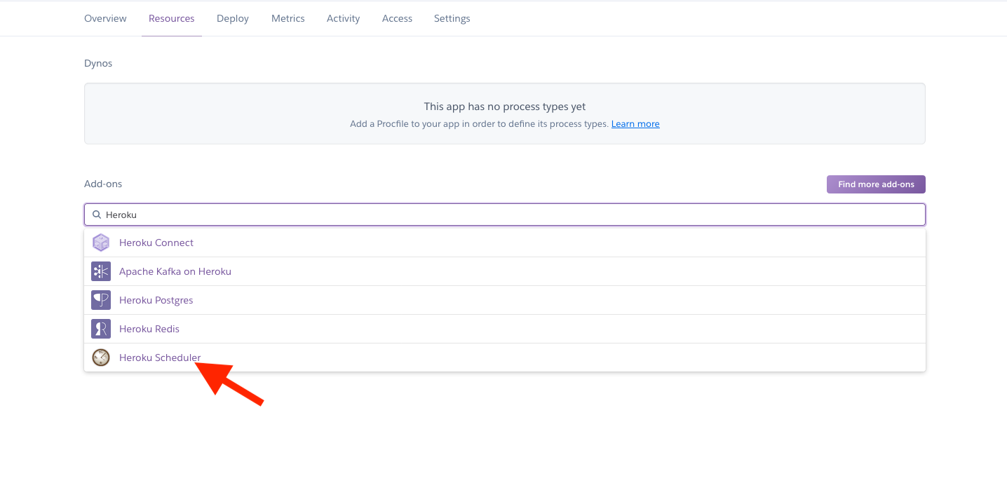 add heroku scheduler