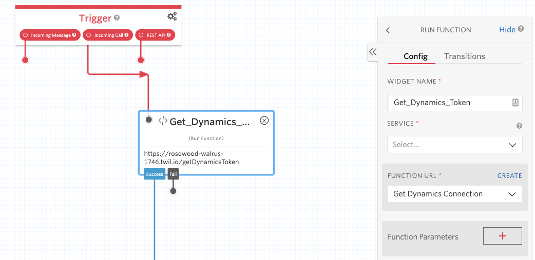 Getting the Dynamics 365 token inside Twilio Studio