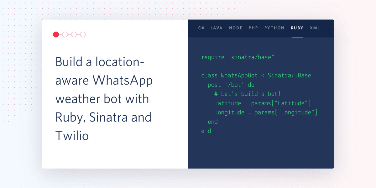 Build a location-aware WhatsApp bot with Ruby, Sinatra and Twilio