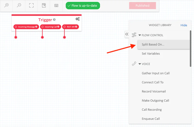Add a "Split Based On..." widget Add a "Split Based On..." widget