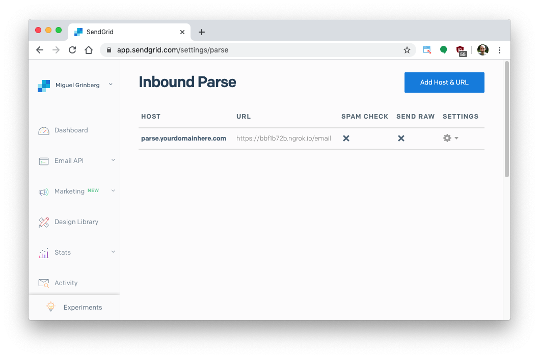 inbound parse configuration complete